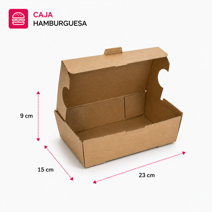 Caja para Hamburguesas (100 unidades)