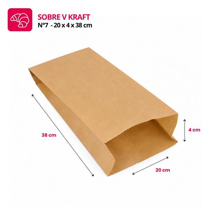 Sobre Fondo V Kraft 50gr (1000 Unidades)